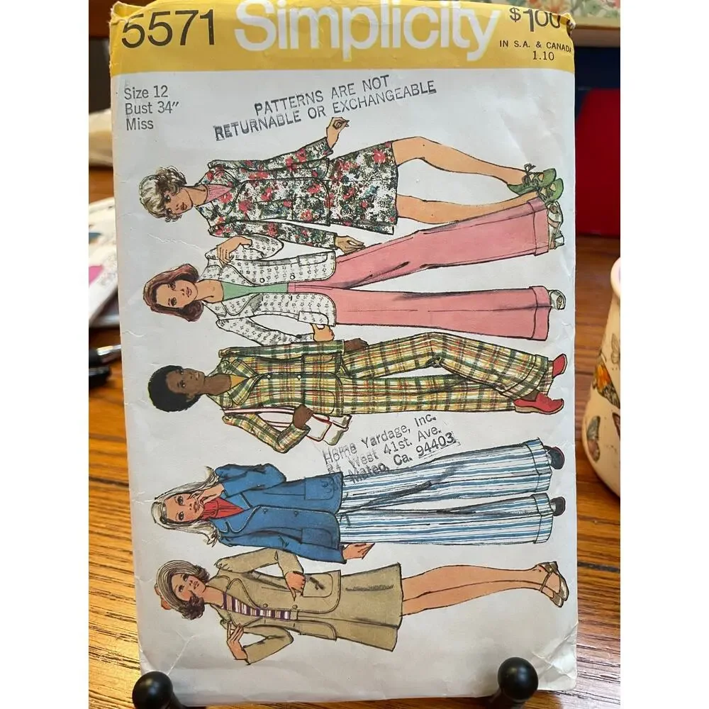 Vintage Sewing Pattern Lot of 7 Simplicity McCall’s Butterick Vogue Misses